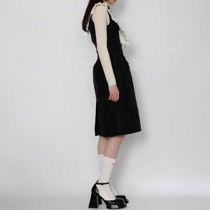 [SALE]SHUSHU/TONG  LACE TRIMMED COLLOR SLEEVELESS DRESS