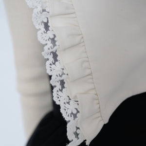 [SALE]SHUSHU/TONG  LACE TRIMMED COLLOR SLEEVELESS DRESS