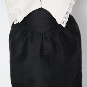 [SALE]SHUSHU/TONG  LACE TRIMMED COLLOR SLEEVELESS DRESS