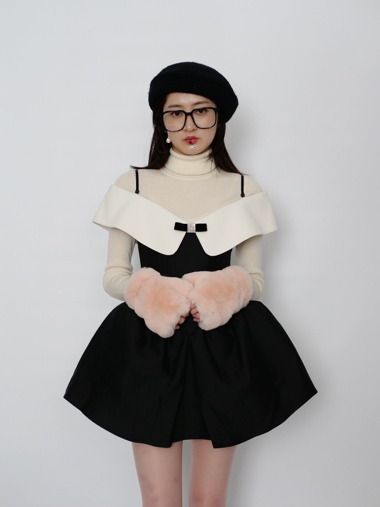 [SALE]SHUSHU/TONG  OFF SHOULDER SLIM MINI DRESS
