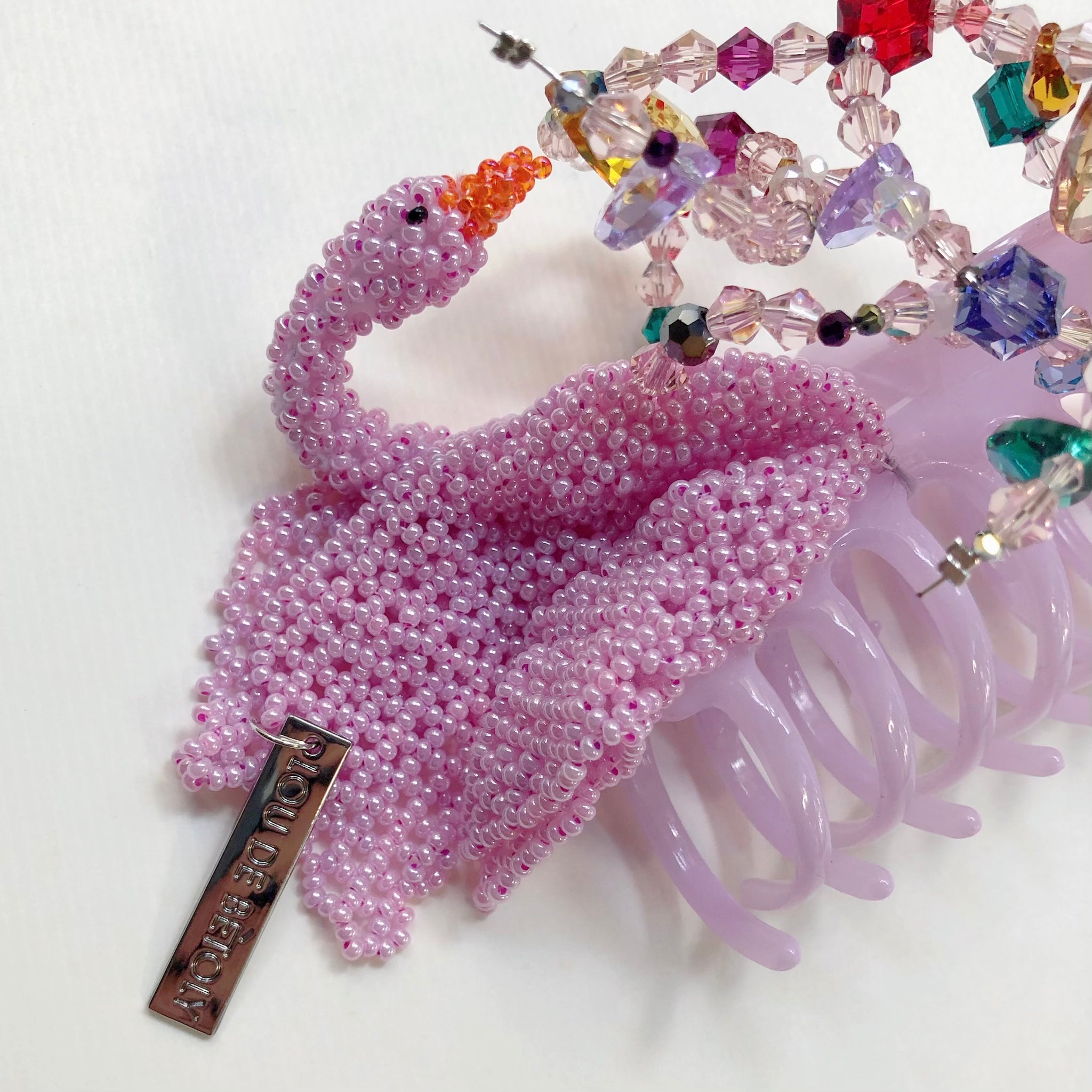 Lou de bètoly Swan hairclip / PINK