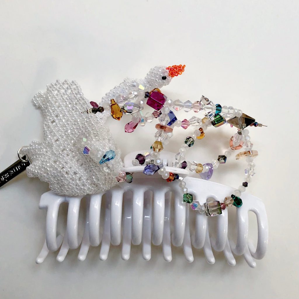 Lou de bètoly Swan hairclip / WHITE
