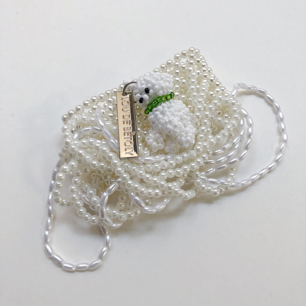 Lou de bètoly Beaded bacelet / WHITE