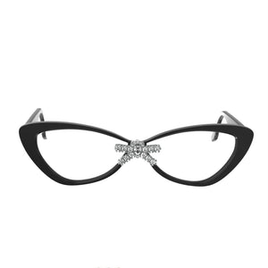 YVMIN×SHUSHU/TONG  Gemstone Bowknot Glasses Middle Bow / Black