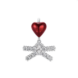 YVMIN×SHUSHU/TONG  Enamel Heart Bow Lip Ring