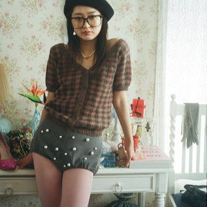 [OLD&VINTAGE] PRADA チェック柄ニット