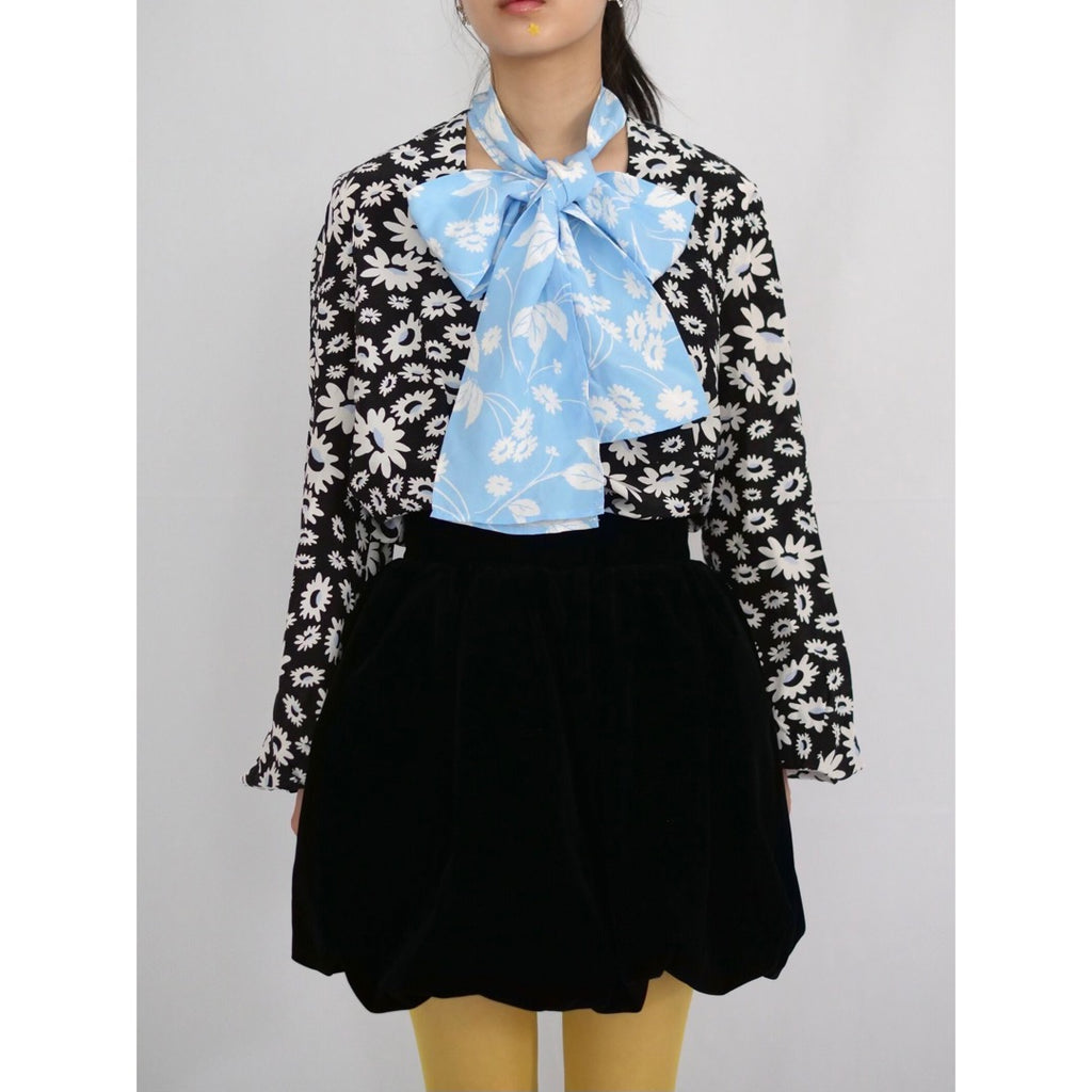 [OLD&VINTAGE] RIXO タイ付き花柄シャツ
