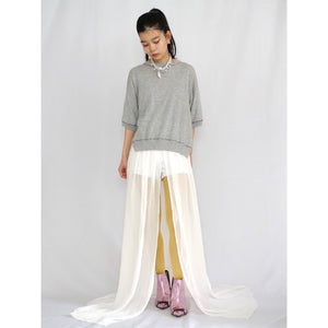 [OLD&VINTAGE] sacai luck  ニット×シフォンワンピース