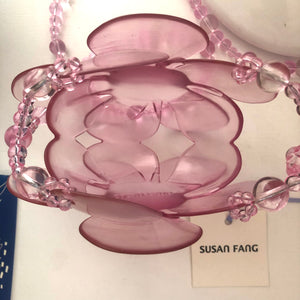 【SALE】SUSAN FANG　3D PRINTED BEADED FLOWER BAG (PURPLE)