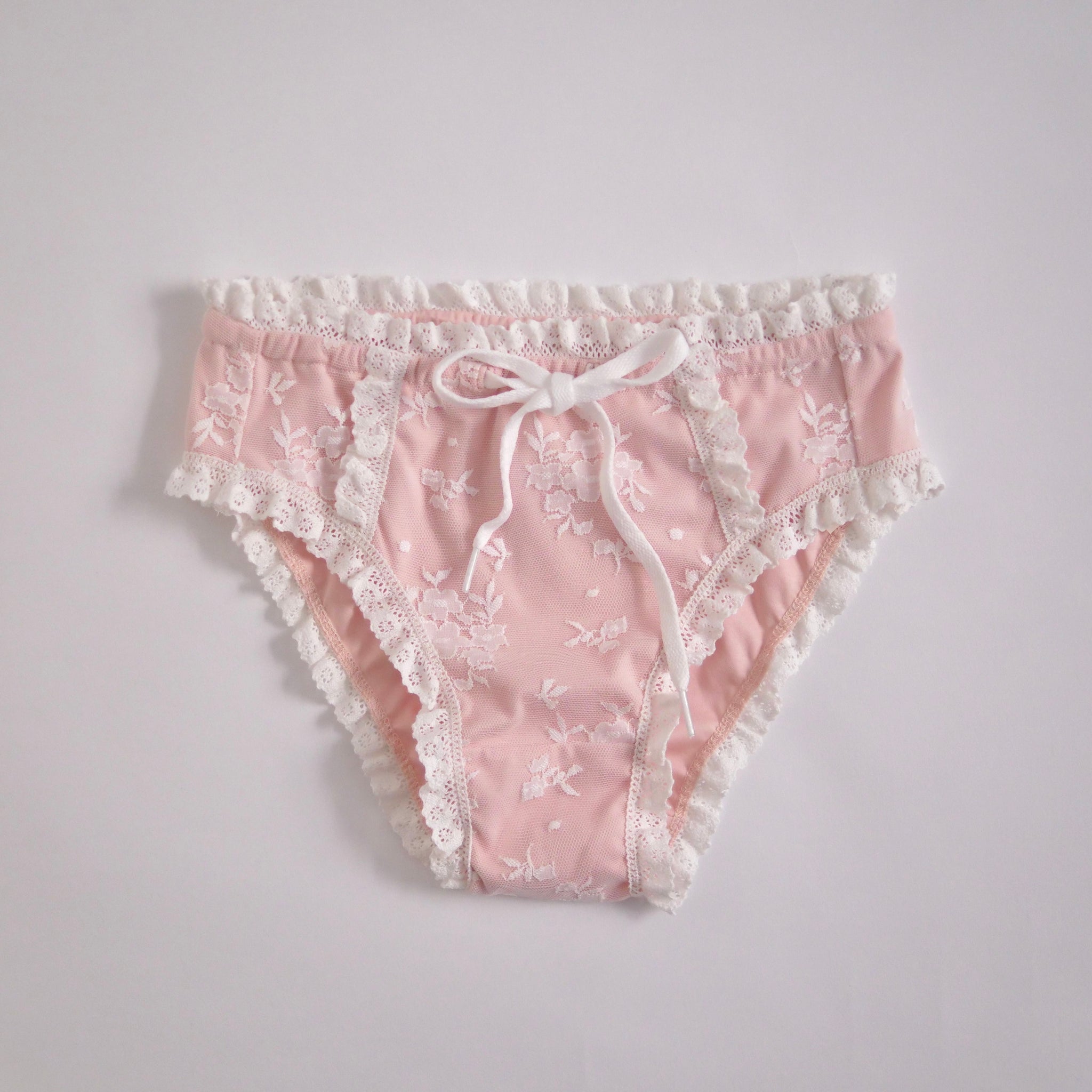 SALE】YUHAN WANG POINTELLE DRAWSTRING BRIEF / PINK – dim at noon