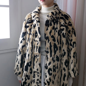 [OLD&VINTAGE] BALENCIAGA レオパードエコファーコート