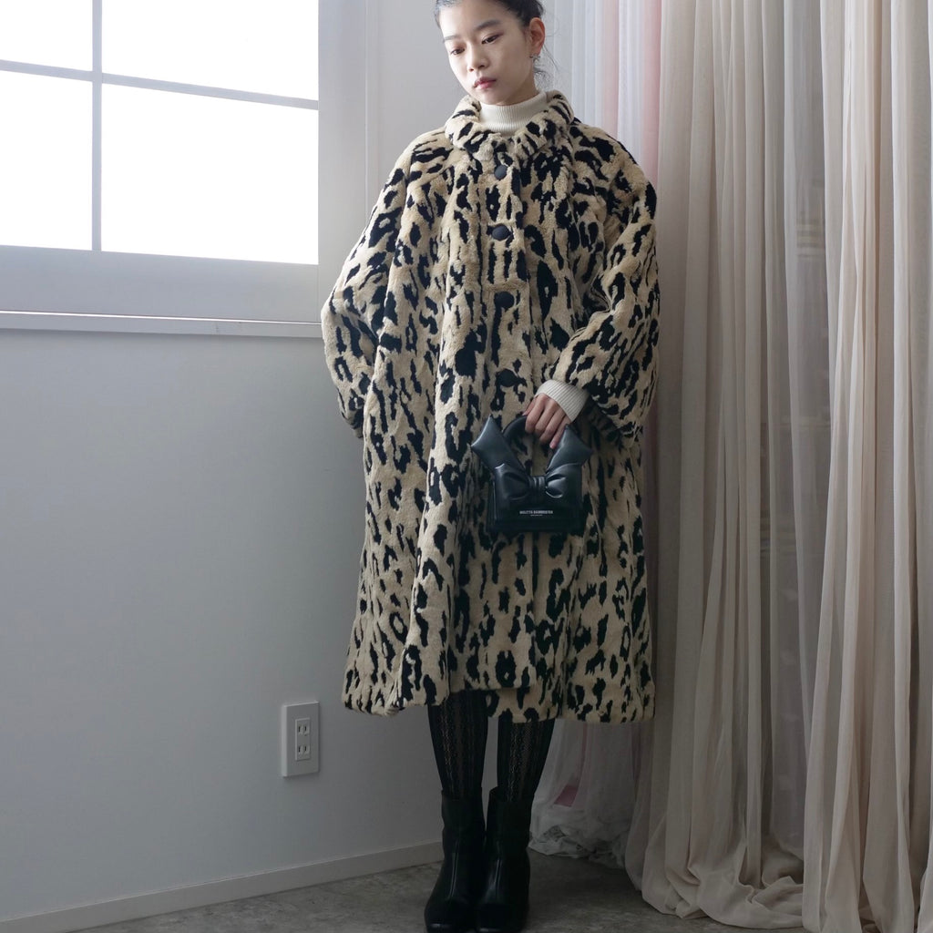[OLD&VINTAGE] BALENCIAGA レオパードエコファーコート