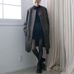 [OLD&VINTAGE] DOLCE&GABBANA ノーカラーヒョウ柄コート