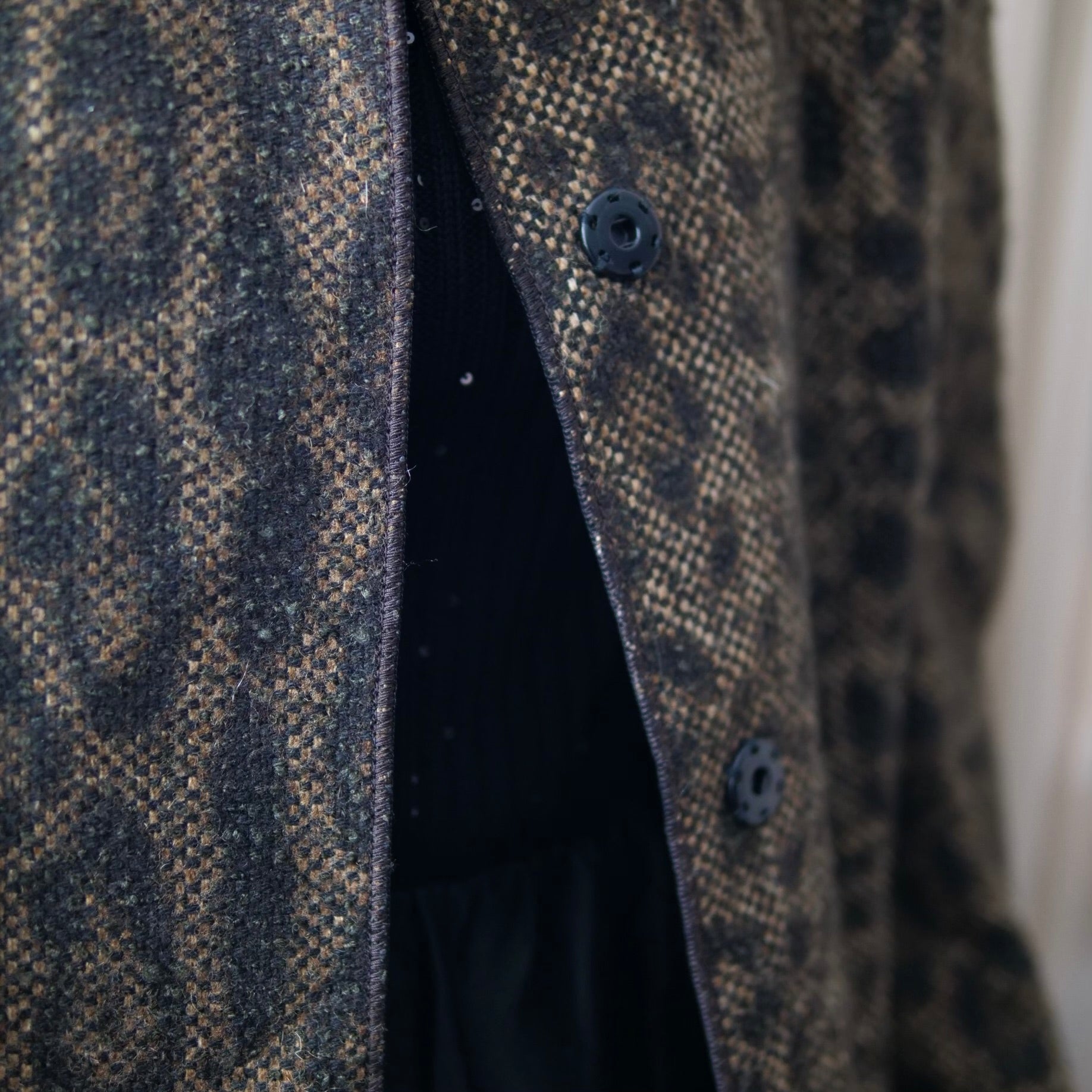 [OLD&VINTAGE] DOLCE&GABBANA ノーカラーヒョウ柄コート