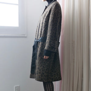 [OLD&VINTAGE] DOLCE&GABBANA ノーカラーヒョウ柄コート