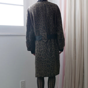 [OLD&VINTAGE] DOLCE&GABBANA ノーカラーヒョウ柄コート