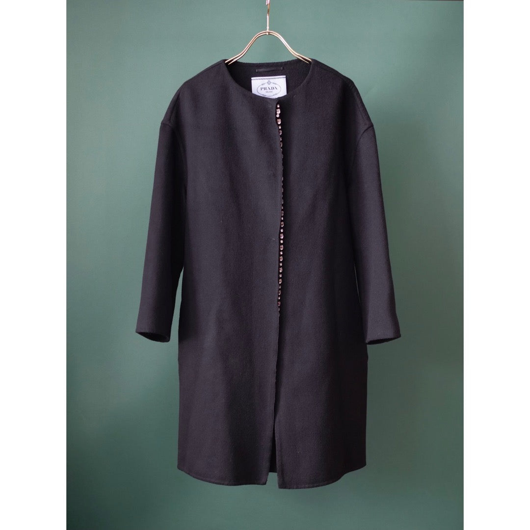 OLD&VINTAGE] PRADA ビジューウールコート – dim at noon