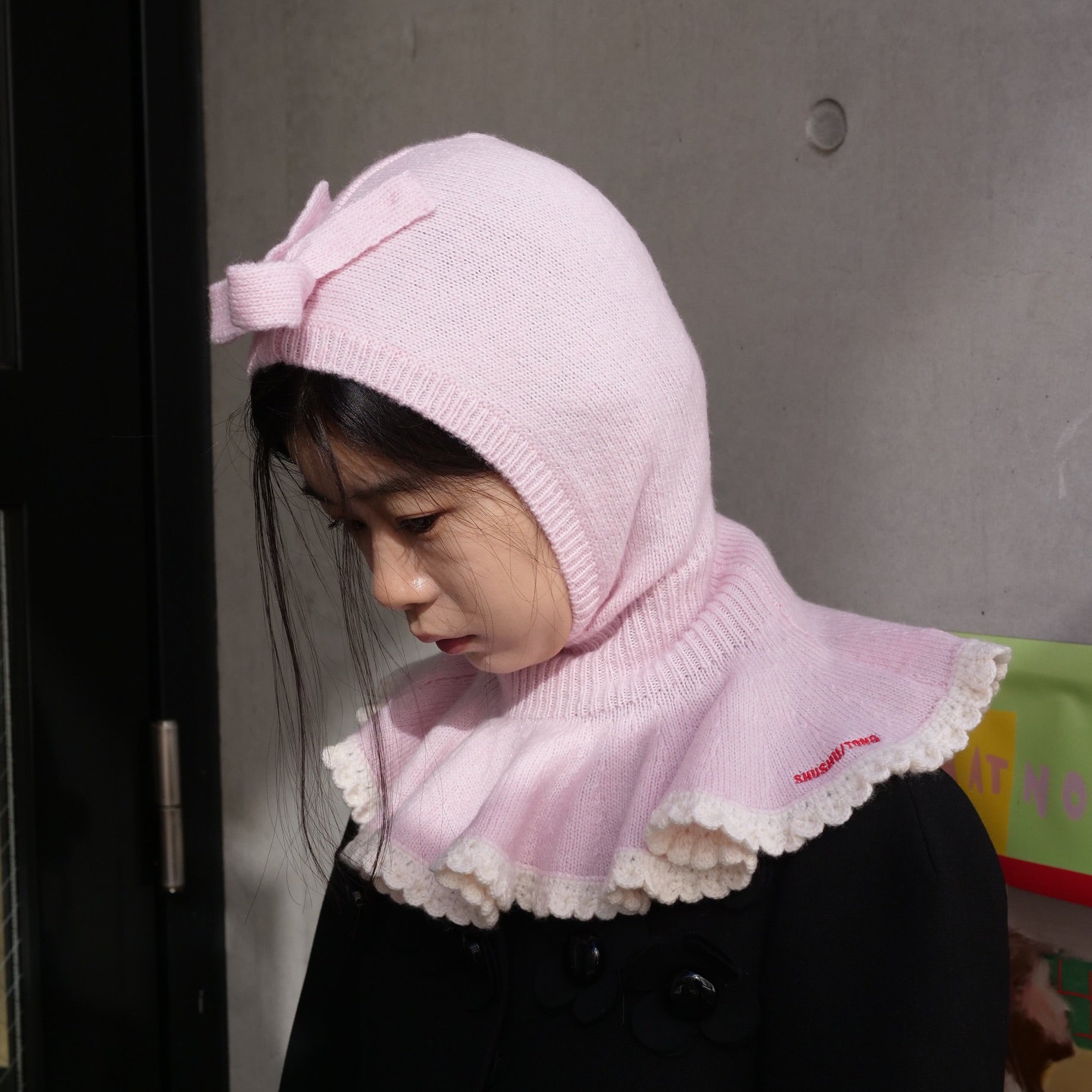 [SALE]SHUSHU/TONG   Cape hat  / pink
