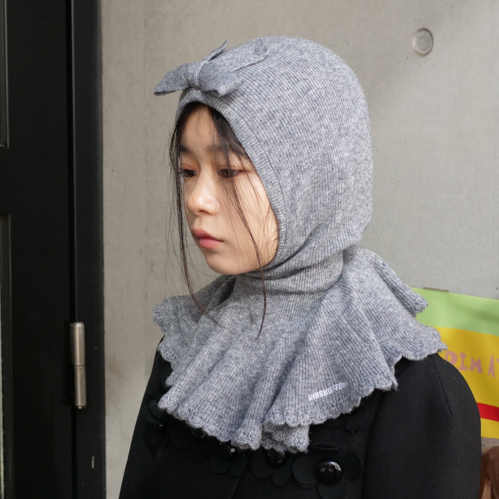 [SALE]SHUSHU/TONG   Cape hat / grey
