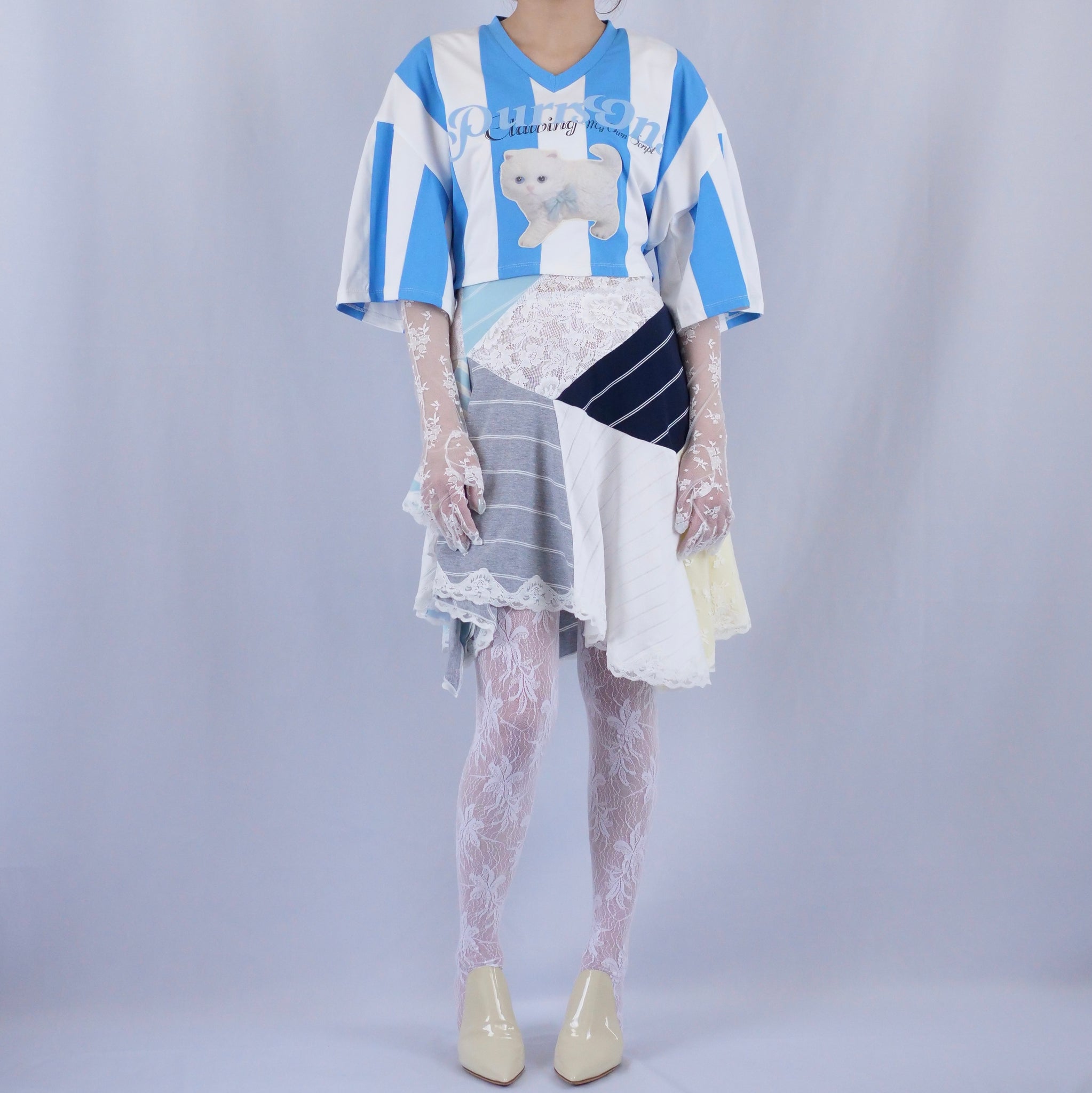 YUHAN WANG PURRSONA STRIPED KITTY TOP – dim at noon