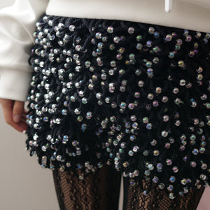 DIM AT NOON × Ren 　forest animals shorts /BLACK