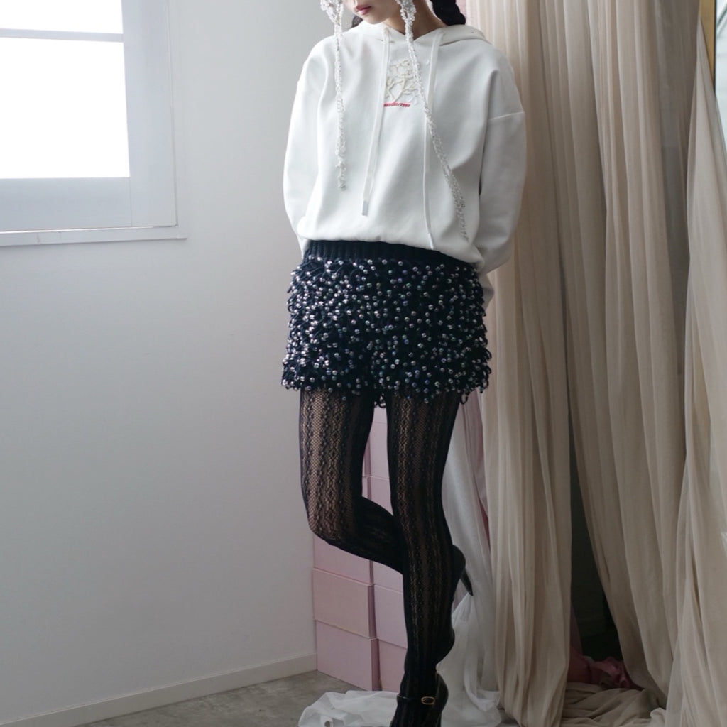 DIM AT NOON × Ren 　forest animals shorts /BLACK
