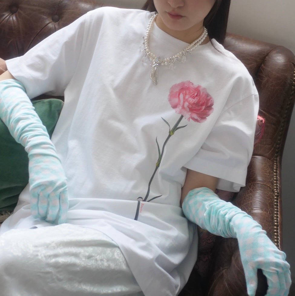 SALE]SIMONE ROCHA カーネーションプリントT-SHIRT / WHITE