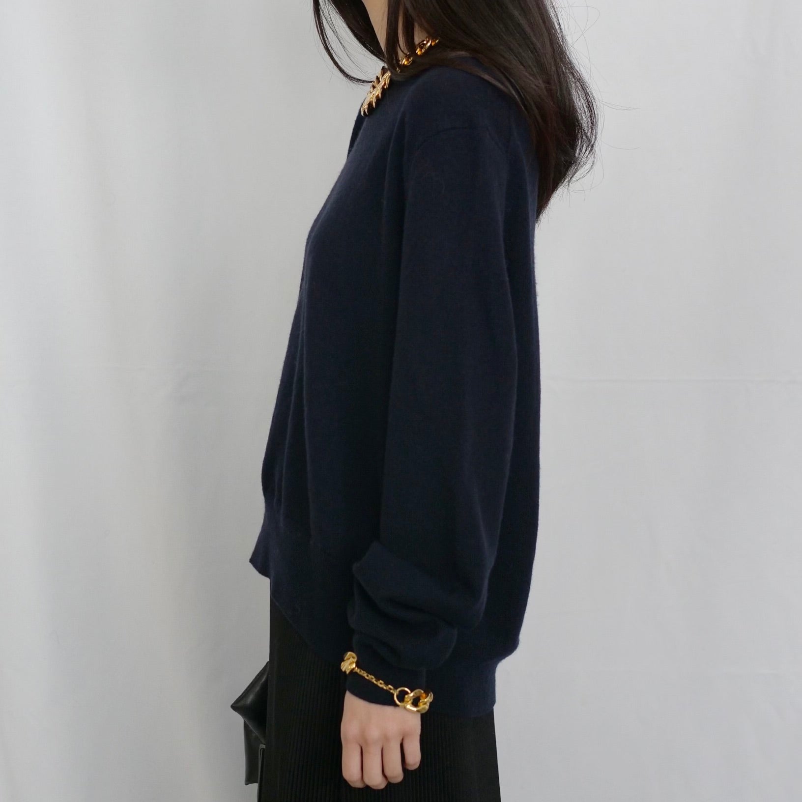 [OLD&VINTAGE]CELINE カシミヤクルーネックニット