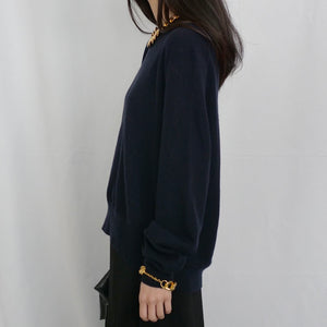 [OLD&VINTAGE]CELINE カシミヤクルーネックニット