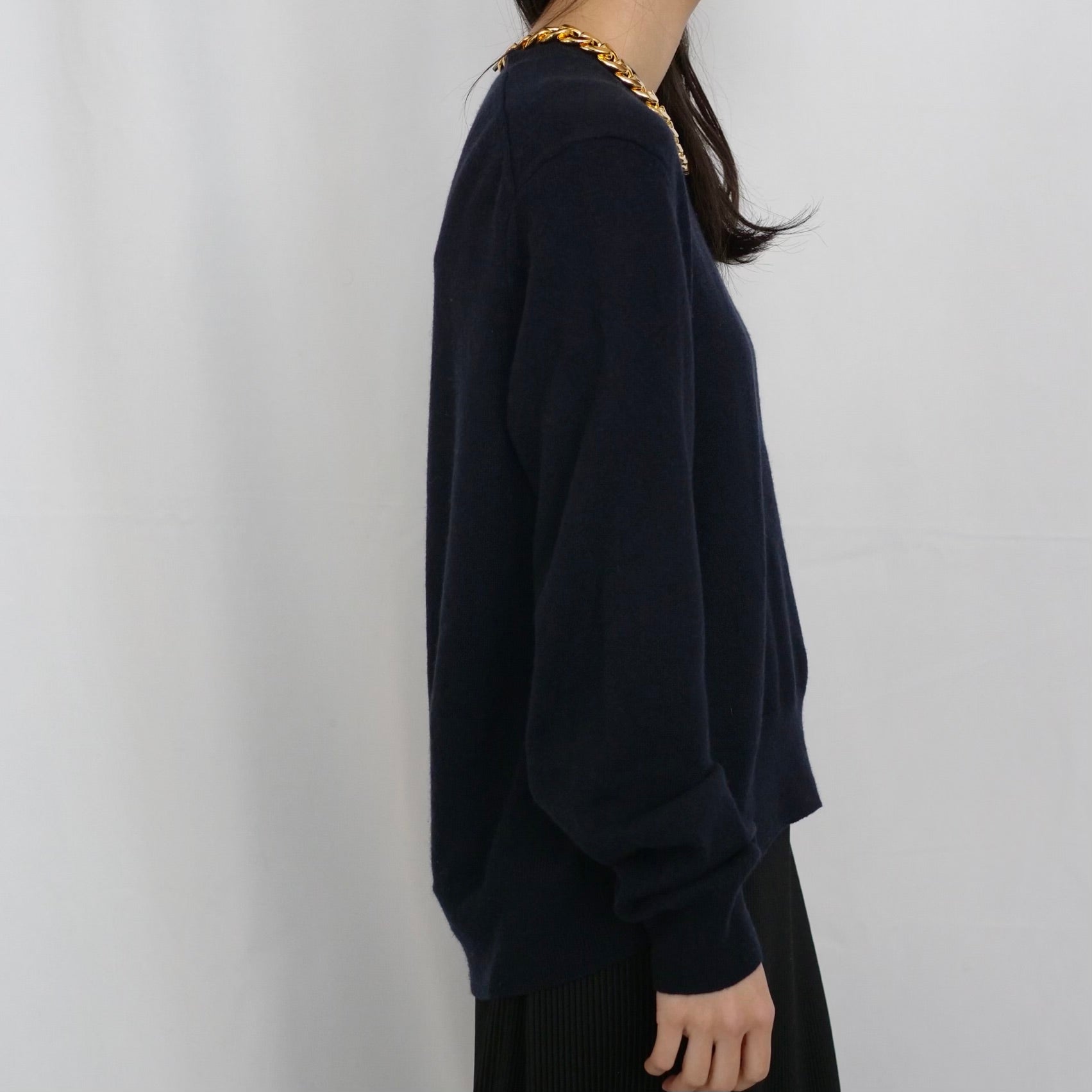 [OLD&VINTAGE]CELINE カシミヤクルーネックニット