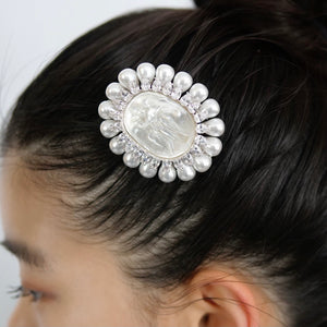 [SALE]YVMIN×SHUSHU/TONG  the three grace embossed duckbill clip(WHITE)