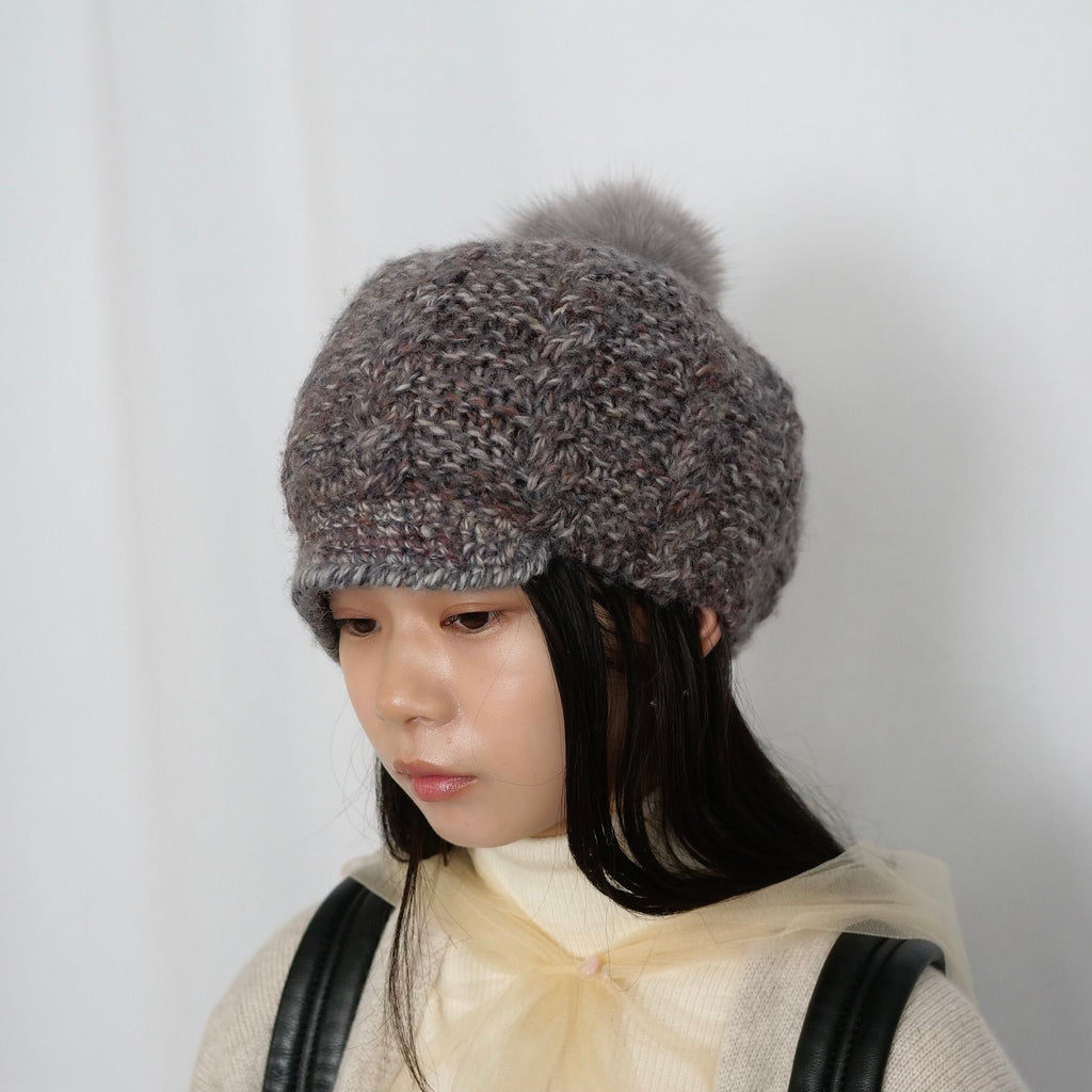 [OLD&VINTAGE]Bureau des Fantaisistes　ポンポンニット帽 / grey