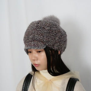 [OLD&VINTAGE]Bureau des Fantaisistes　ポンポンニット帽 / grey