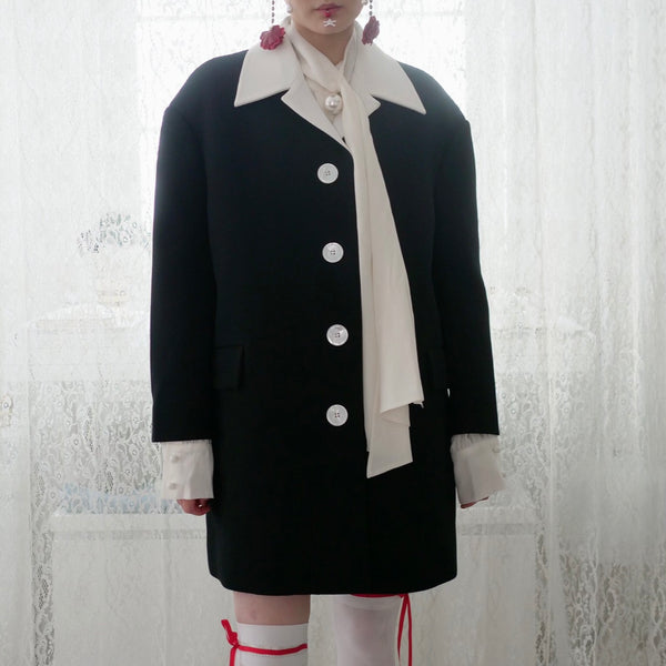 【Shushu/Tong】Embellished Lapel Collar ジャケット Gray Embellished Lapel Collar Jacket by SHUSHU/TONG on Sale