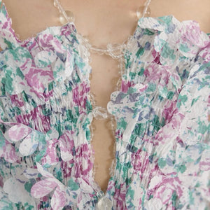 SUSAN FANG　TEXTURED FLOWER DRESS W/LASER CUT