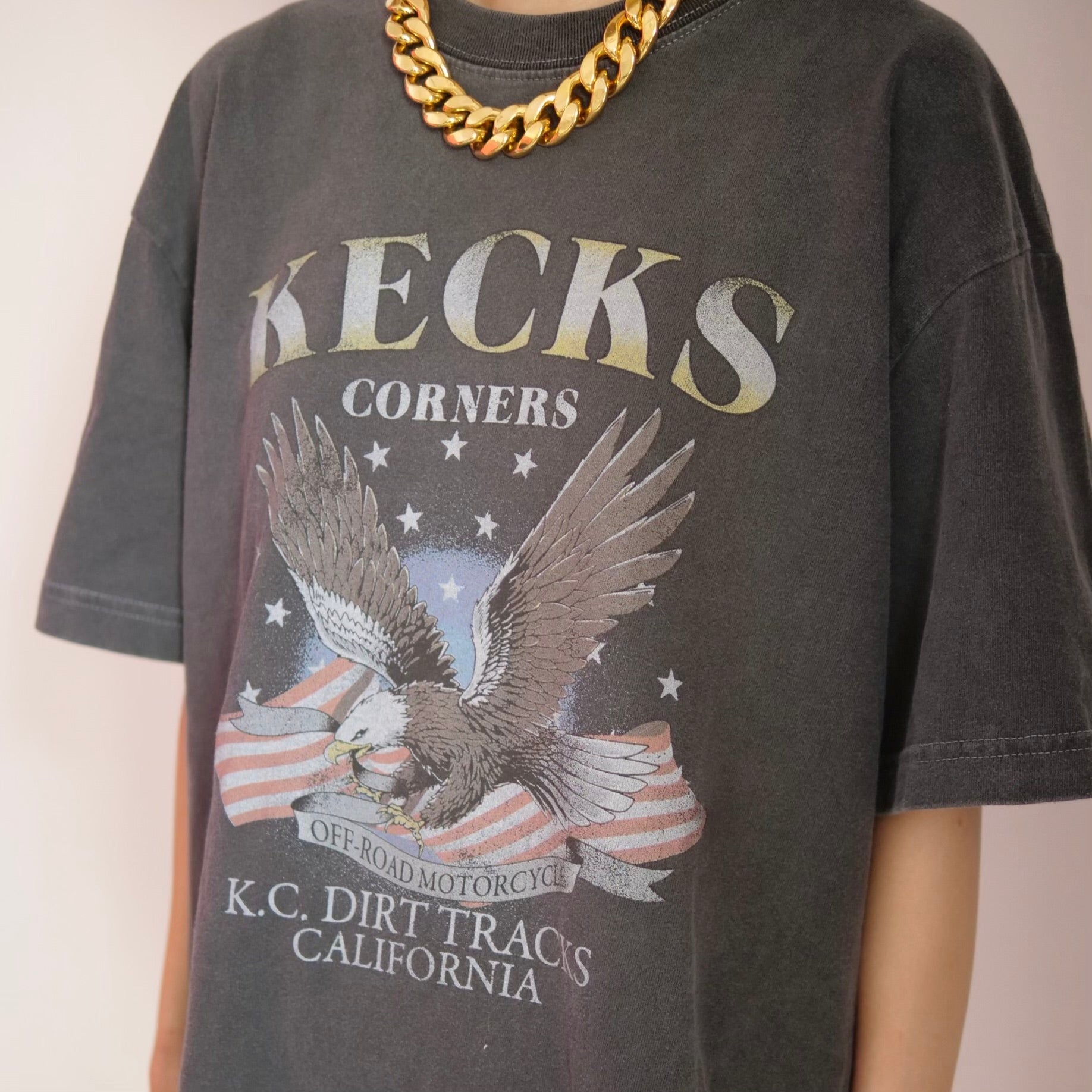 [OLD&VINTAGE] イーグルプリント Tシャツ