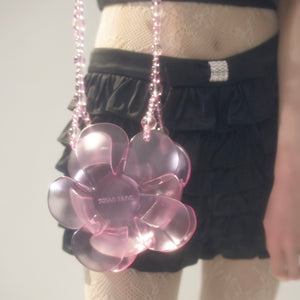 【SALE】SUSAN FANG　3D PRINTED BEADED FLOWER BAG (PINK)