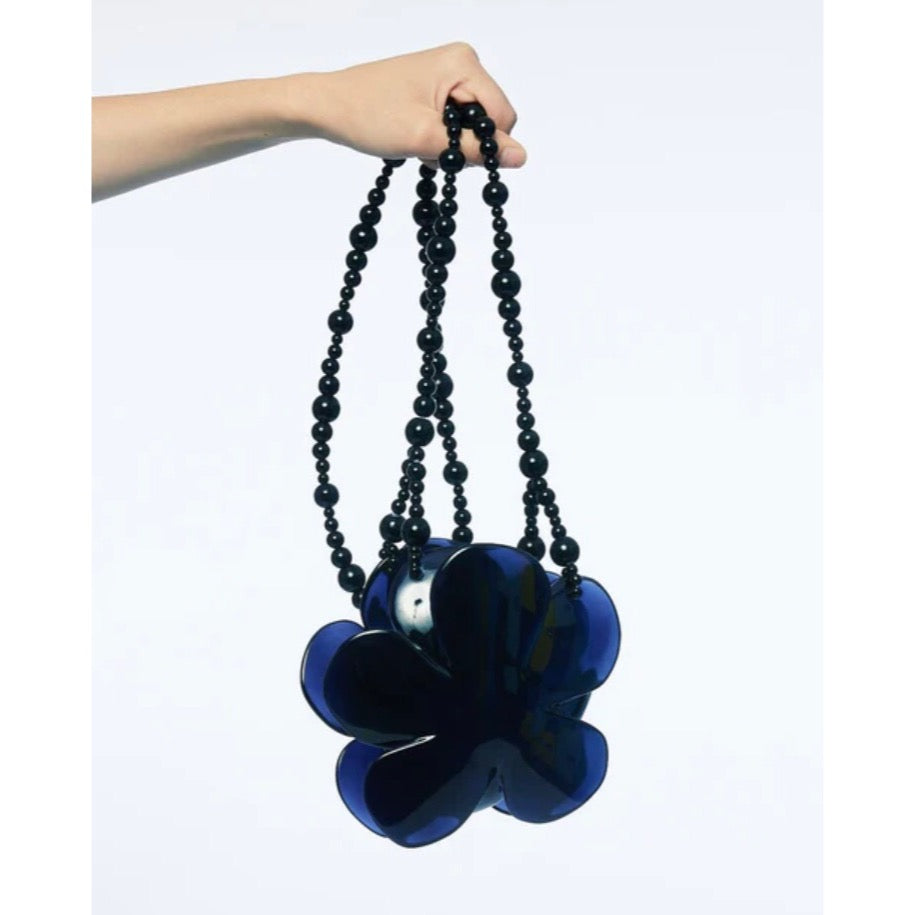 【SALE】SUSAN FANG　3D PRINTED BEADED FLOWER BAG (PURPLE)