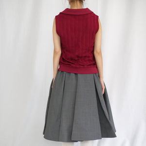SHUSHU/TONG  Silhouette pleated skirt / grey