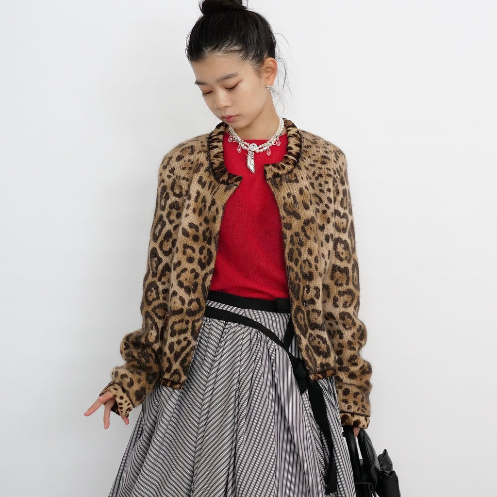 [OLD&VINTAGE] DOLCE & GABBANA レオパード柄ニットットカーディガン