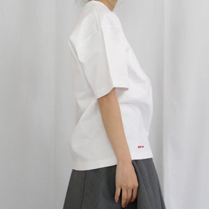 SHUSHU/TONG  Beaded floral T-shirt / white