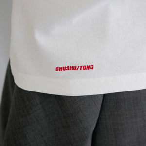 SHUSHU/TONG  Beaded floral T-shirt / white