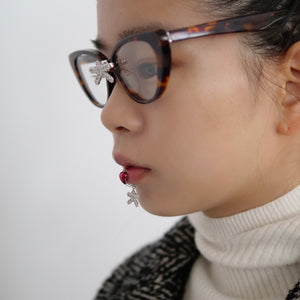 YVMIN×SHUSHU/TONG  Enamel Heart Bow Lip Ring