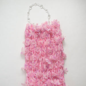 SUSAN FANG　FLOWER-LASER CUT MAXI DRESS / PINK