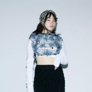 ・SUSAN FANG　SILVER BEADED HEADPIECE
