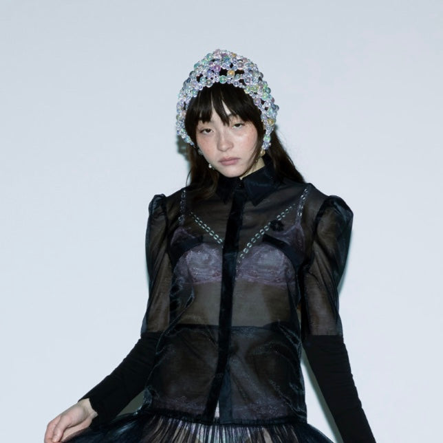 SUSAN FANG　IRIDESCENT BEADED HEADPIECE