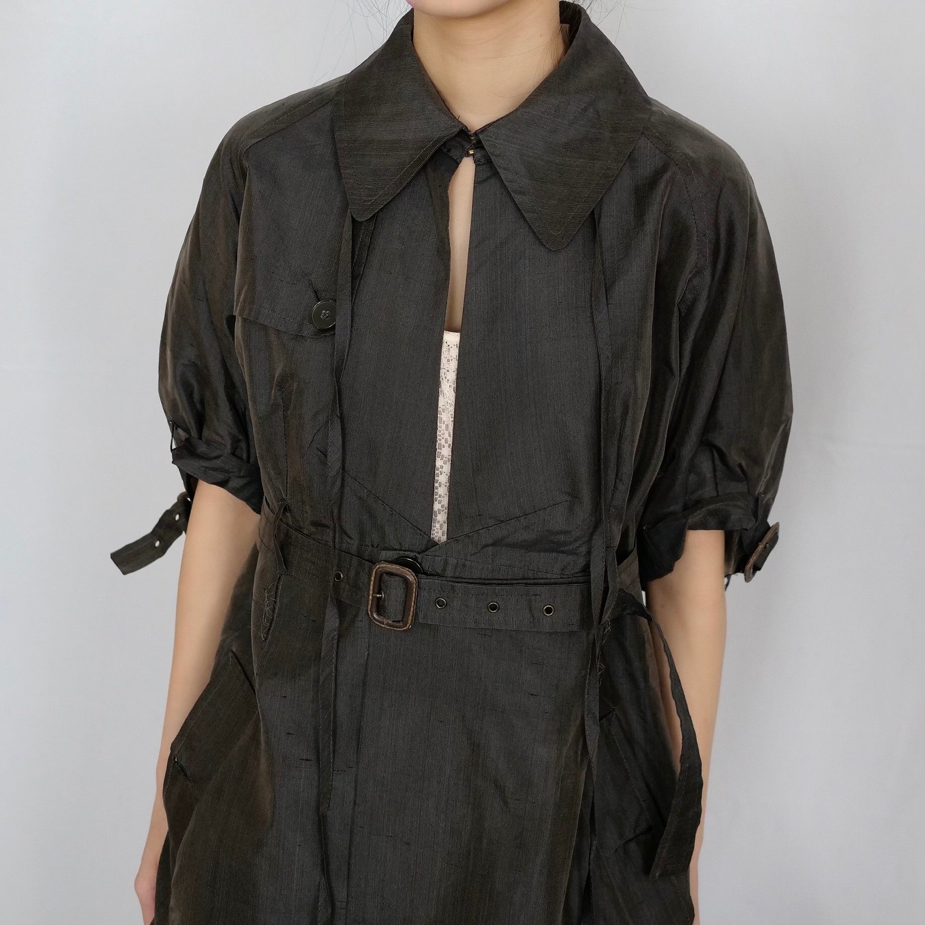 【3/31まで30%OFF】[OLD&VINTAGE] HAUTE　シルクドレスコート