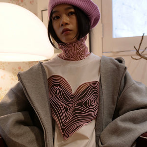 KASIA KUCHARSKA TOPOGRAPHY TURTLENECK (pink/beige)