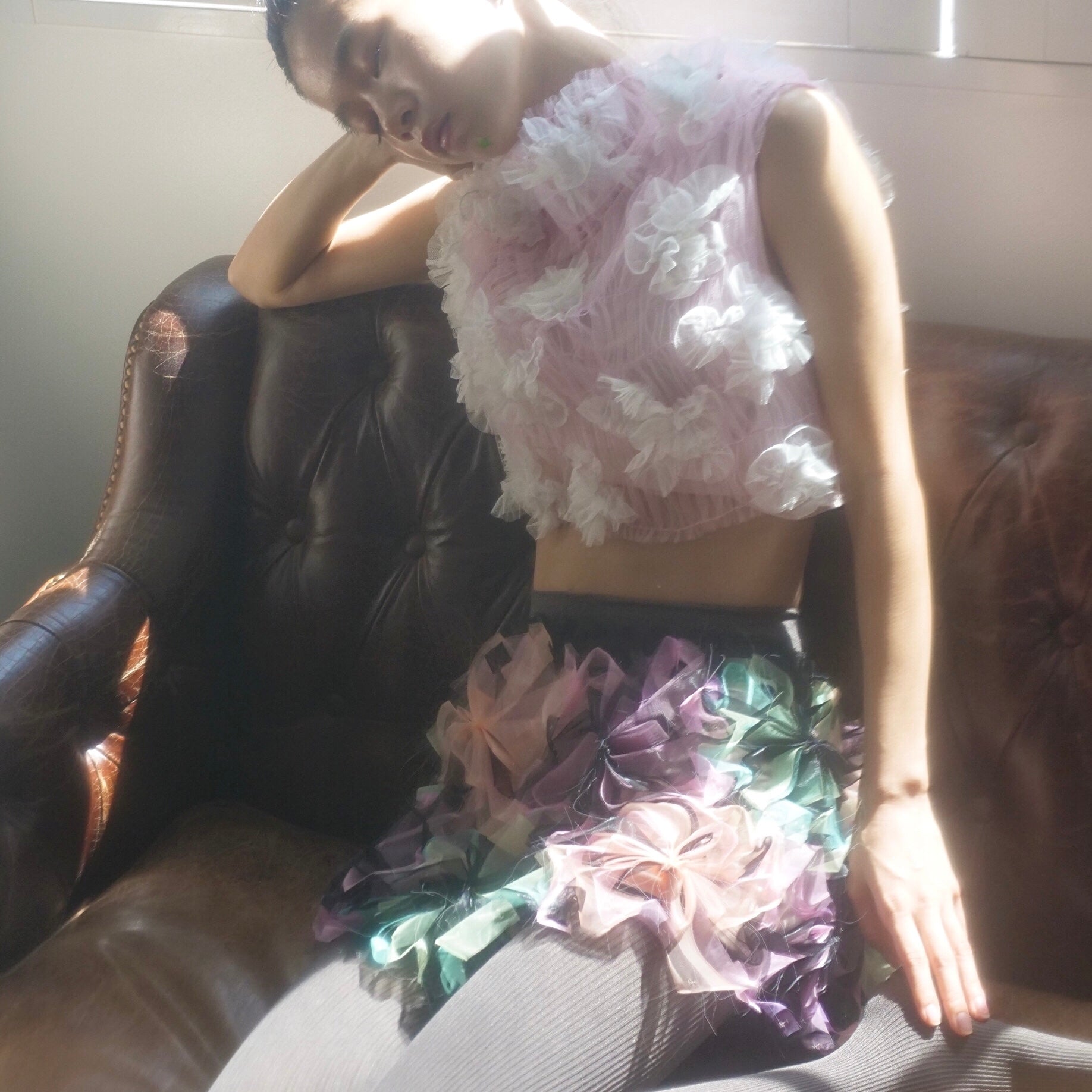 SUSAN FANG　AIR-WHIRL MINI SKIRT