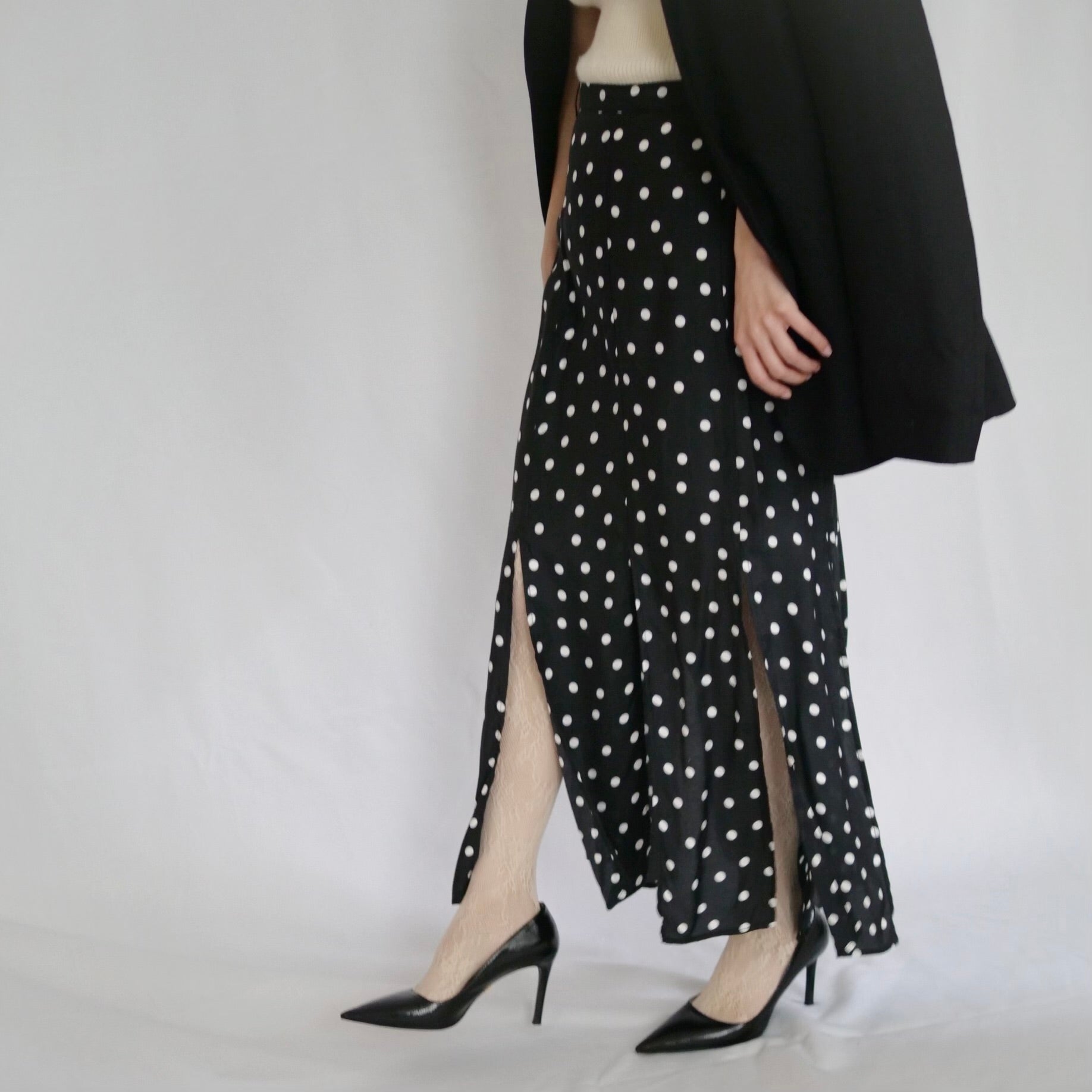 [OLD&VINTAGE] RIXO LONDON ドットプリントスカート